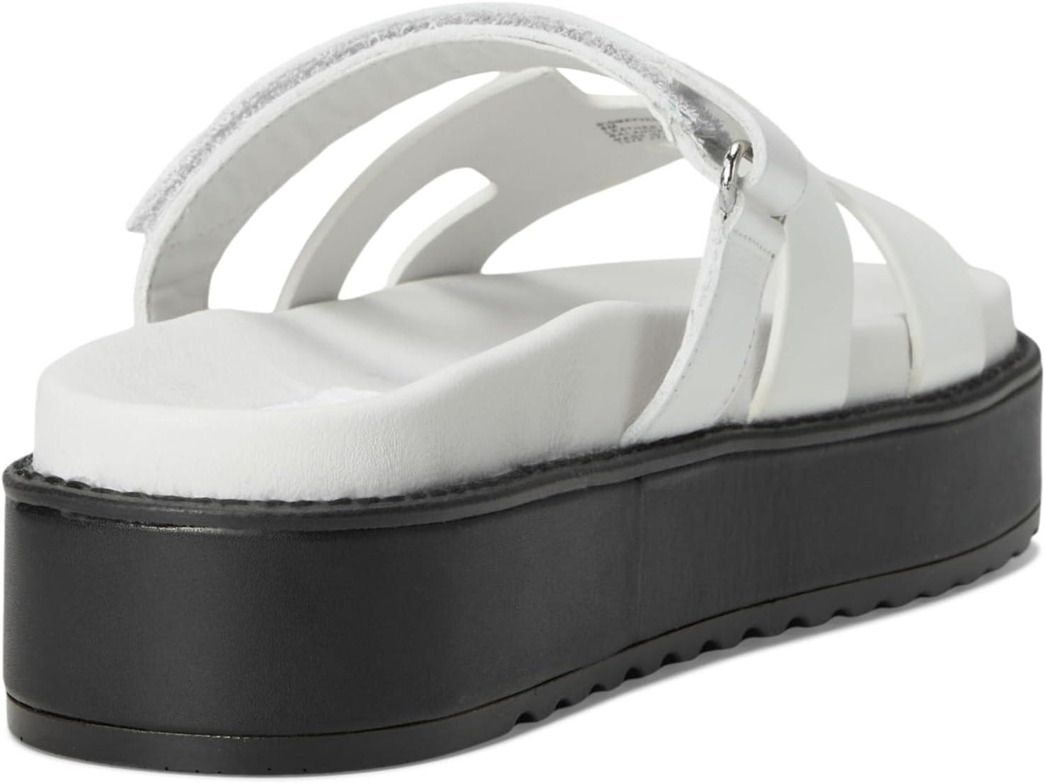 imageSteve Madden Womens Bigmayven Wedge SandalWhite Leather