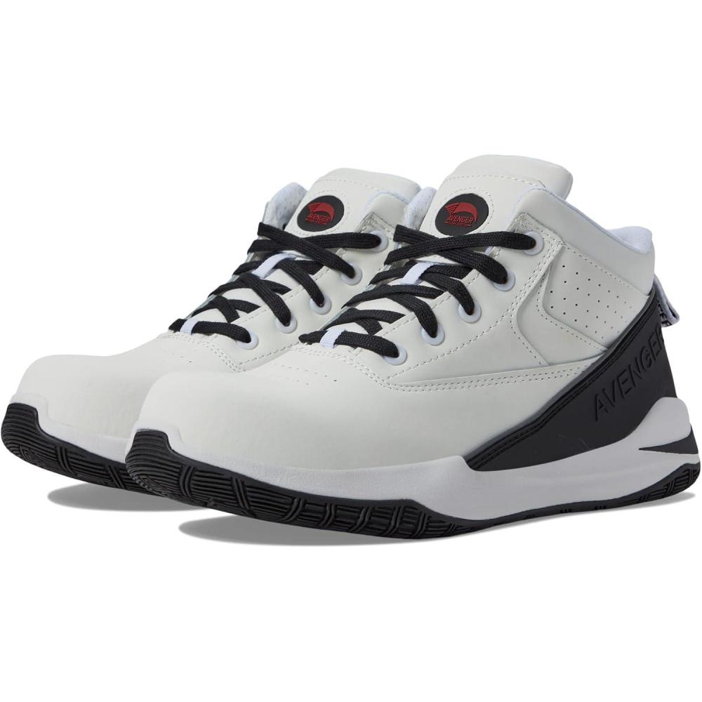 imageAvenger Work Boots Reaction  Boots for Men  Action Nubuck Upper  Sandwich Mesh Lining  Removable FootbedWhiteBlack