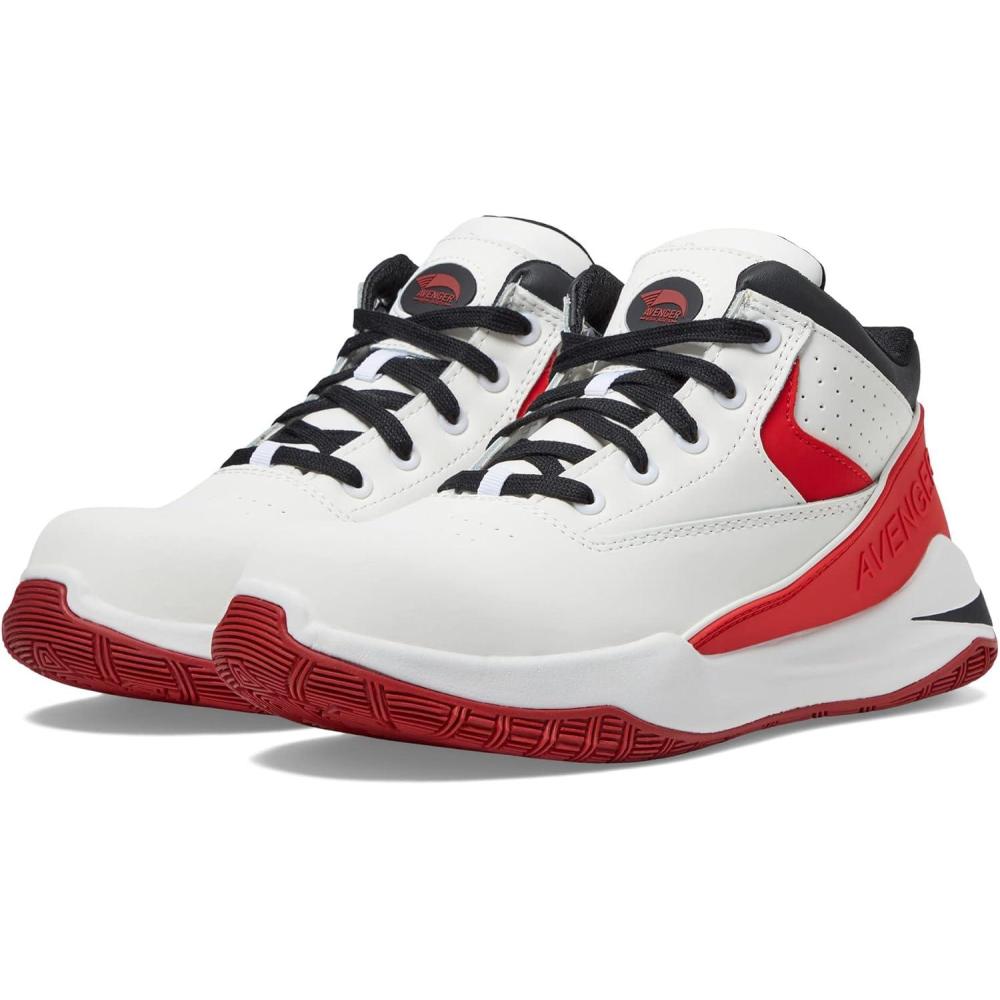 imageAvenger Work Boots Reaction  Boots for Men  Action Nubuck Upper  Sandwich Mesh Lining  Removable FootbedWhiteRed