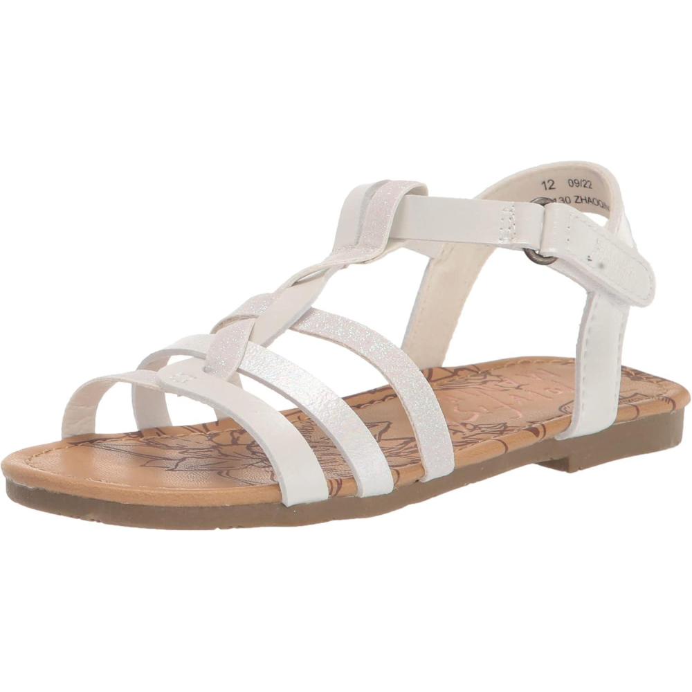 imageBlowfish Malibu Girls Sabinit Flat SandalWhite Sandy SugarPearl WhiteMilk