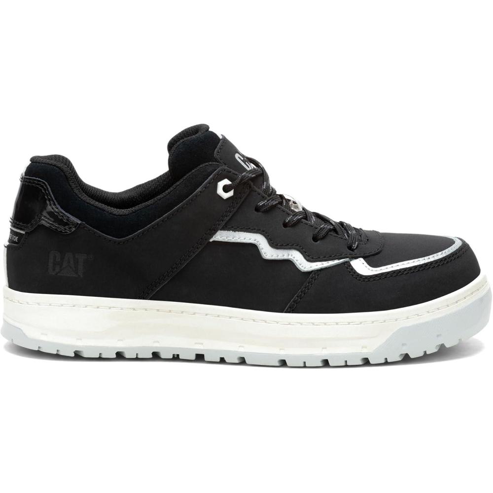 imageCAT Mens Streamline Court Composite Toe Construction BootBlack NubuckSilver