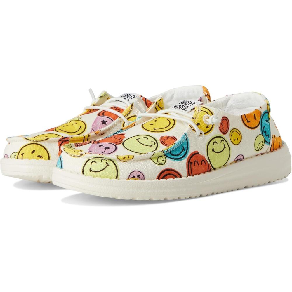 imageHEYDUDE Girls Wendy Smiley Little Big Kid LoaferCreamMulti