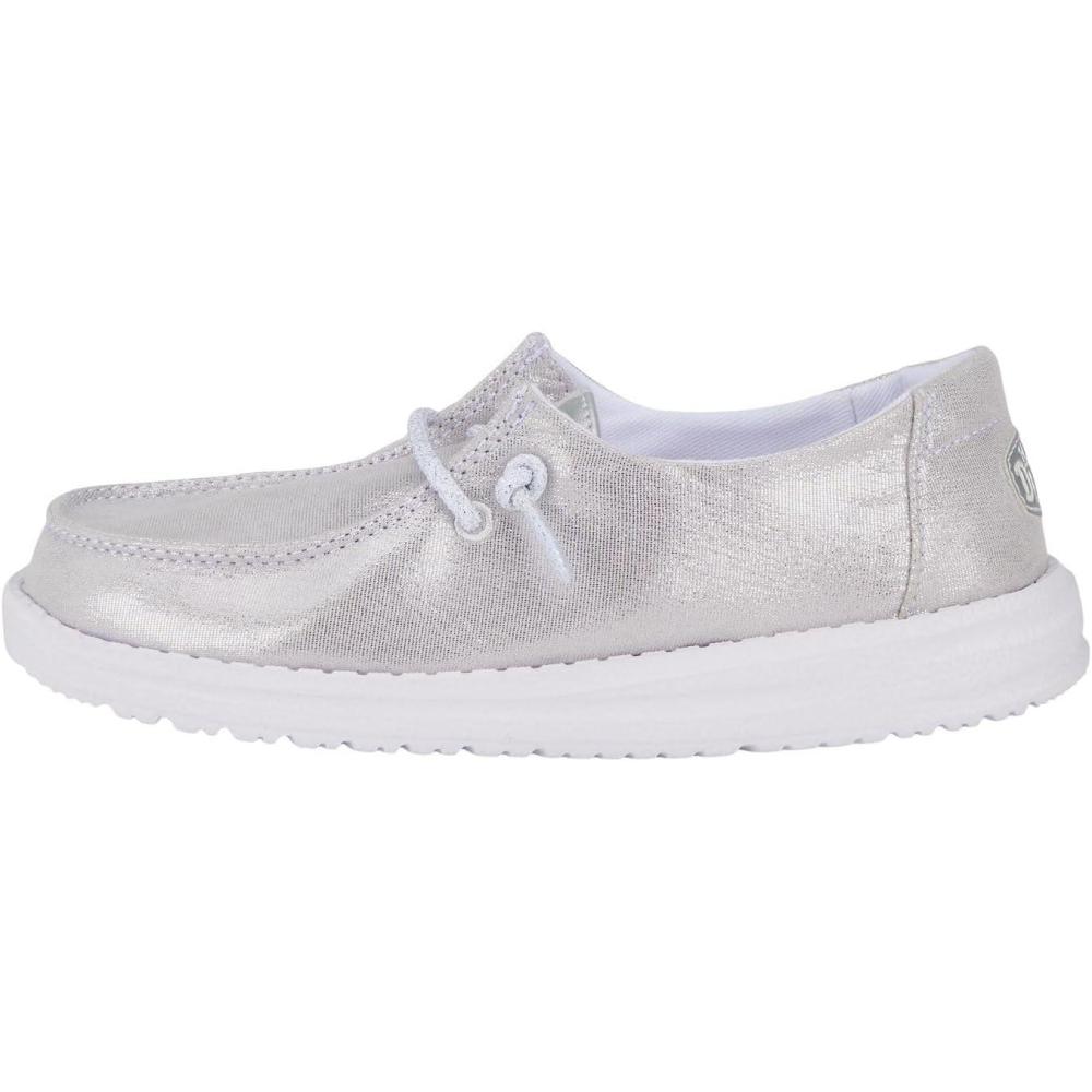 imageHEYDUDE UnisexChild Wendy Sparkle Kids LoaferSilver