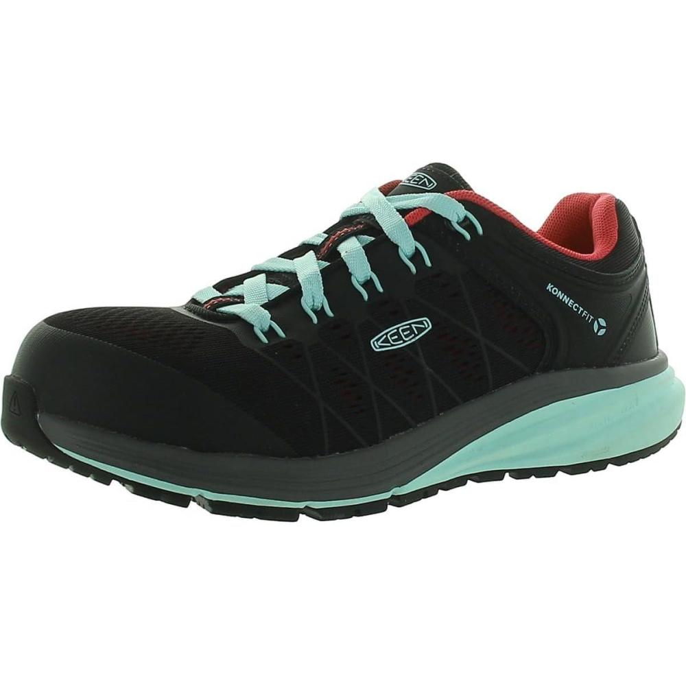 imageKEEN Utility Womens Vista Energy Low Height Sneakers Composite Toe Industrial Work ShoesBlackBlue Light