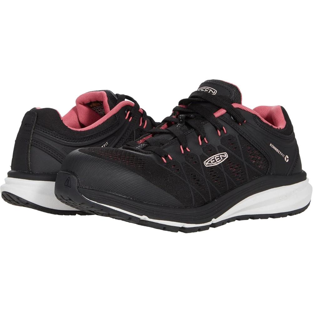 imageKEEN Utility Womens Vista Energy Low Height Sneakers Composite Toe Industrial Work ShoesTea RoseBlack