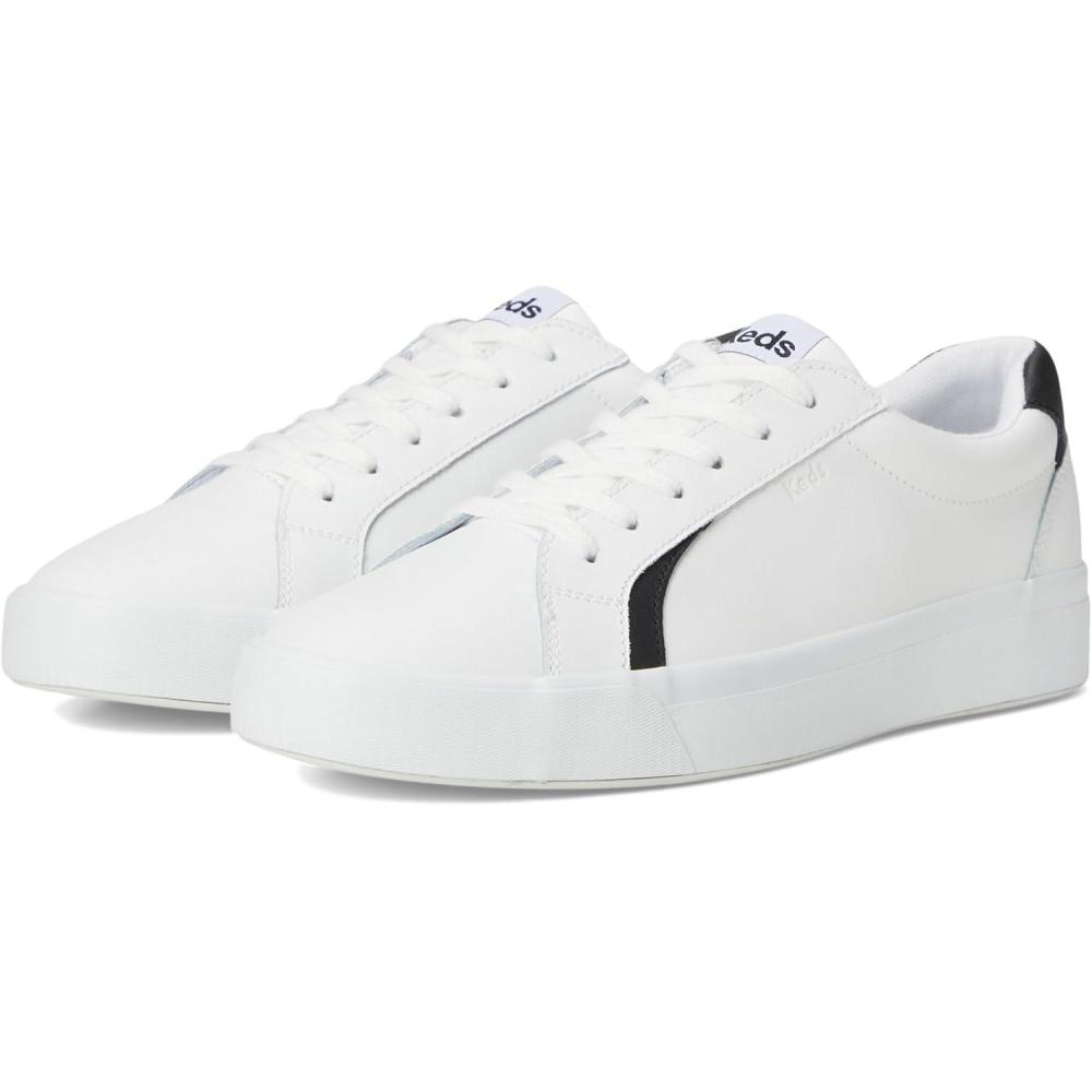 imageKeds womens Pursuit Lace UpWhiteBlack Leather