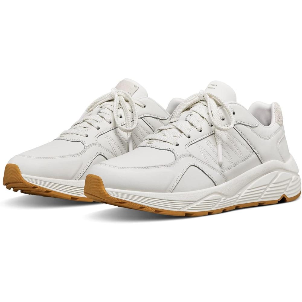 imageLABEL Goto Low Laceup Womens Sneakers  Suede ampamp Leather Fabric  EVA Footbed  Lace Over Tongue ClosureWhitePutty