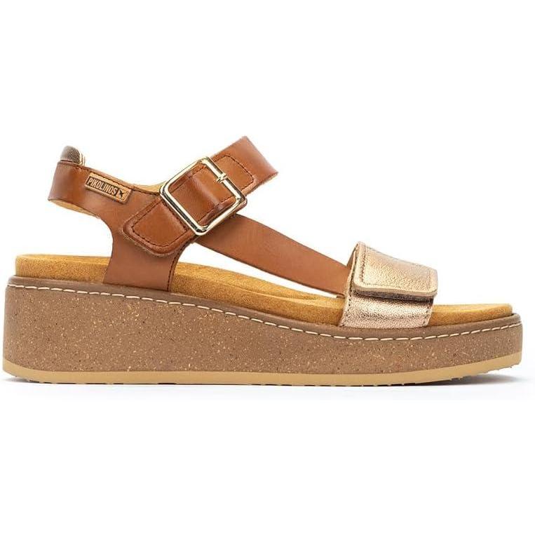 imagePIKOLINOS Wedge Sandals Leather Alzira for WomanBrandy