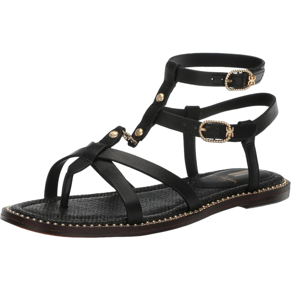 imageSam Edelman Womens Talya Flat SandalBlack Leather