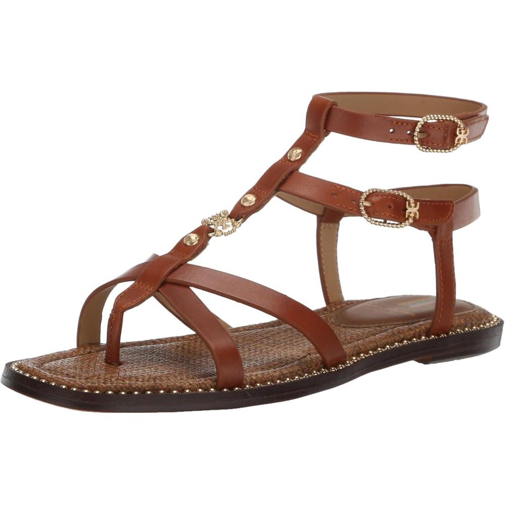 imageSam Edelman Womens Talya Flat SandalHoney Brown