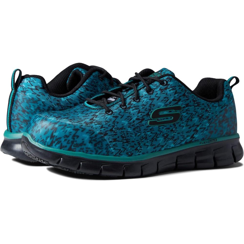 imageSkechers Mens Work Sure TrackSaivy OxfordsGreenMulti