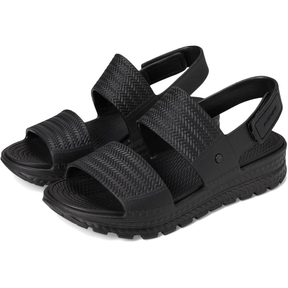 imageSkechers Womens Foamies Arch Fit FootstepsSunny Days SandalBlackBlack