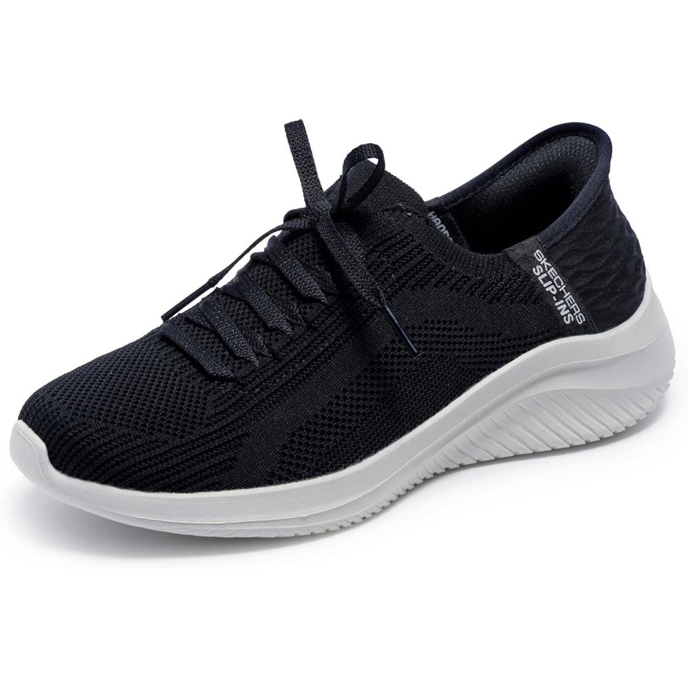 imageSkechers Womens Hands Free Slipins Ultra Flex 30  Brilliant PathBlackWhite