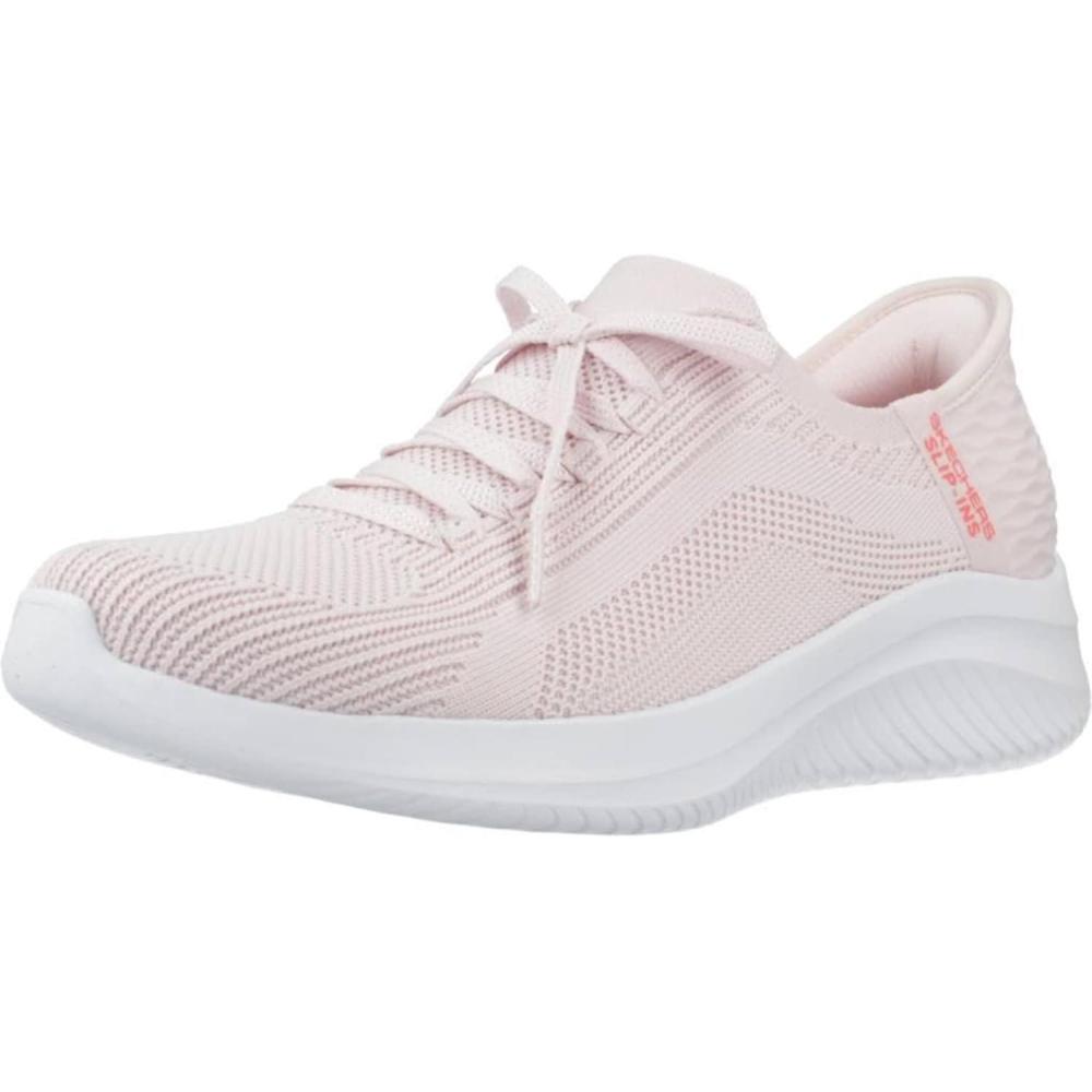 imageSkechers Womens Hands Free Slipins Ultra Flex 30  Brilliant PathLight Pink Textile Trim