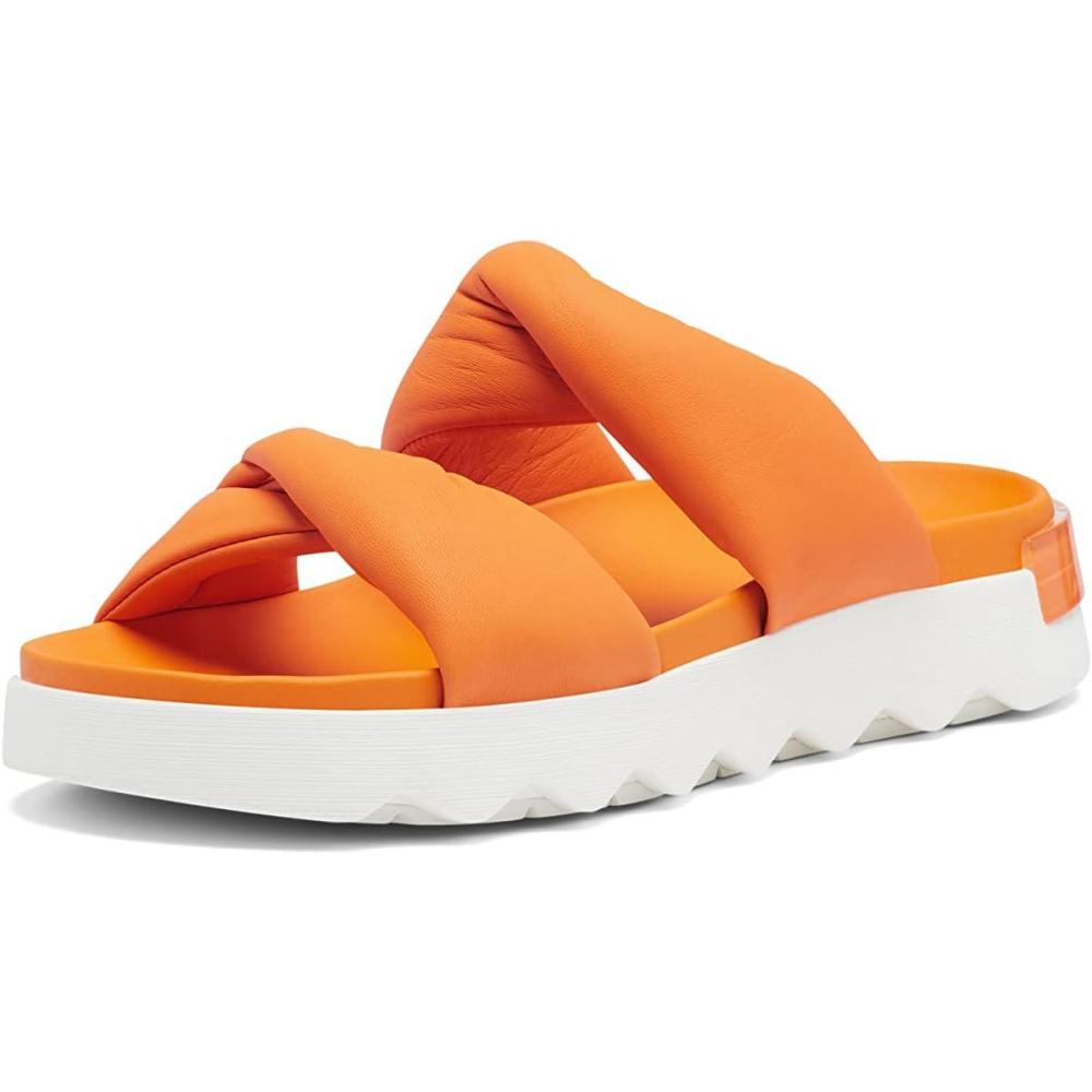 imageSorel Womens Viibe Twist Slide SandalsKoi  Sea Salt
