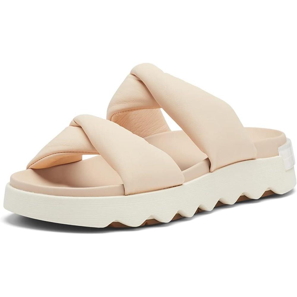 imageSorel Womens Viibe Twist Slide SandalsNova Sand  Chalk