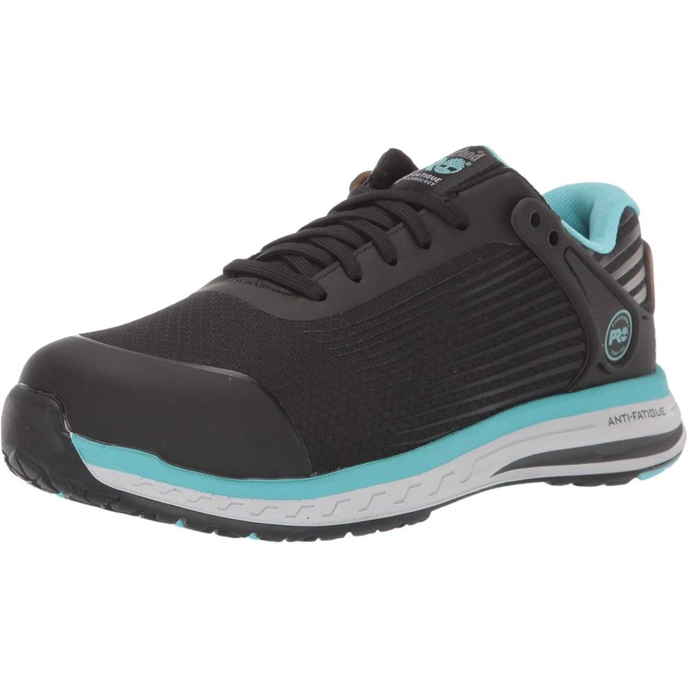 imageTimberland PRO Womens Drivetrain Composite Safety Toe Industrial Athletic Work ShoeBlackBlue 1