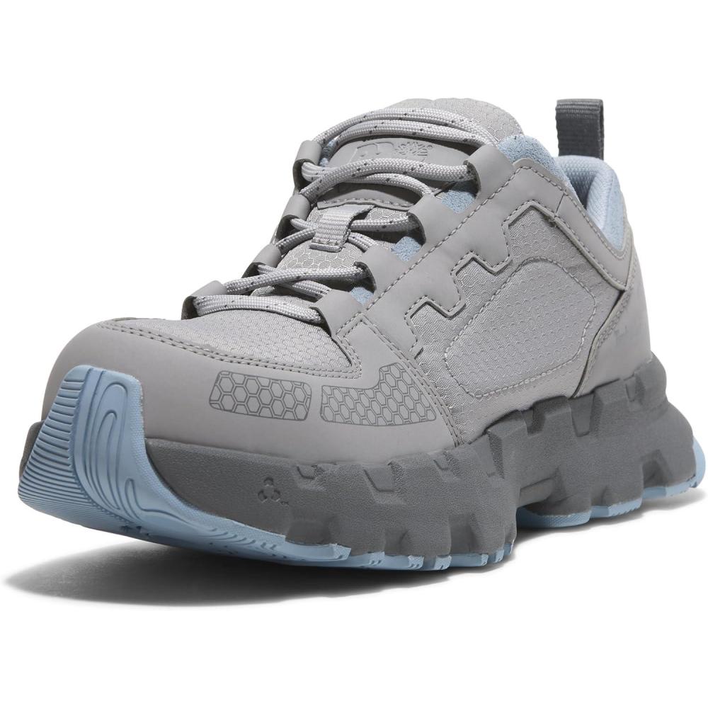 imageTimberland PRO Womens Powertrain Ev Composite Safety Toe Industrial Athletic Work ShoeGreyBlue