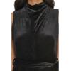 Calvin Klein womens Velvet Twist Neck Jumpsuit(Black)