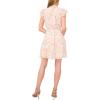 CeCe Women’s Short Smocked Waist Dress with Ruffle Front(New Ivory)
