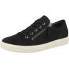ECCO Womens Soft Classic Lace Side Zip Sneaker(Black)
