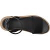 FitFlop womens F-mode Espadrille Leather Flatform a/Strap Sandals(Black)