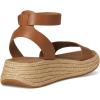 FitFlop womens F-mode Espadrille Leather Flatform a/Strap Sandals(Deep Tan)