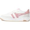Gola Topspin – Sneakers for Women – Leather Upper – Round Toe – Phylon Outsole – Textile Lining & Outsole(White/Dusty Rose/Coral Pink)