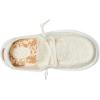 HEYDUDE Girl’s Wendy Crochet Lace (Toddler) Loafer(White/Gold)