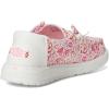 HEYDUDE Girl’s Wendy Watercolor Hearts (Little Big Kid) Loafer(Pink/White)