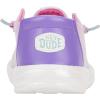 HEYDUDE Kids Wendy Iridescent Sparkle (Little Kid/Big Kid) – Loafers for Kids – Canvas Upper – Cotton Lining(Purple)
