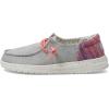 Hey Dude Girl’s Wendy Youth Shoes(Funk Grey/Pink Multi)