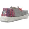 Hey Dude Girl’s Wendy Youth Shoes(Funk Grey/Pink Multi)