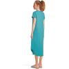Mod-O-Doc Women’s Short Sleeve Maxi Shirttail Crew Neck Dress(Belize)