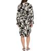 NIC+ZOE Women’s Evening Petal Blouse Dress(Black Multi)