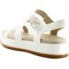 Naturalizer Women’s Zizi Ankle Straps Heeled Sandal, White Faux Leather, 8.5