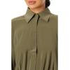 Norma Kamali Women’s Oversized Boyfriend Nk Shirt Side Drape Gown(Military)