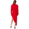 Norma Kamali Women’s Oversized Boyfriend Nk Shirt Side Drape Gown(Tiger Red)