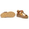 PIKOLINOS Wedge Sandals Leather Alzira for Woman(Brandy)