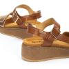 PIKOLINOS Wedge Sandals Leather Alzira for Woman(Brandy)