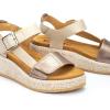 PIKOLINOS Wedge Sandals Leather Alzira for Woman(Marfil)
