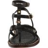 Sam Edelman Women’s Talya Flat Sandal(Black Leather)