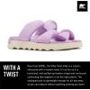 Sorel Women’s Viibe Twist Slide Sandals(Euphoric Lilac  Honey White)