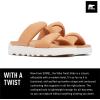 Sorel Women’s Viibe Twist Slide Sandals(Honest Beige  Sea Salt)