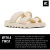Sorel Women’s Viibe Twist Slide Sandals(Honey White  Gum 17)