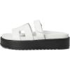 Steve Madden Women’s Bigmayven Wedge Sandal(White Leather)