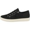 ECCO Womens Soft Classic Lace Side Zip Sneaker(Black)