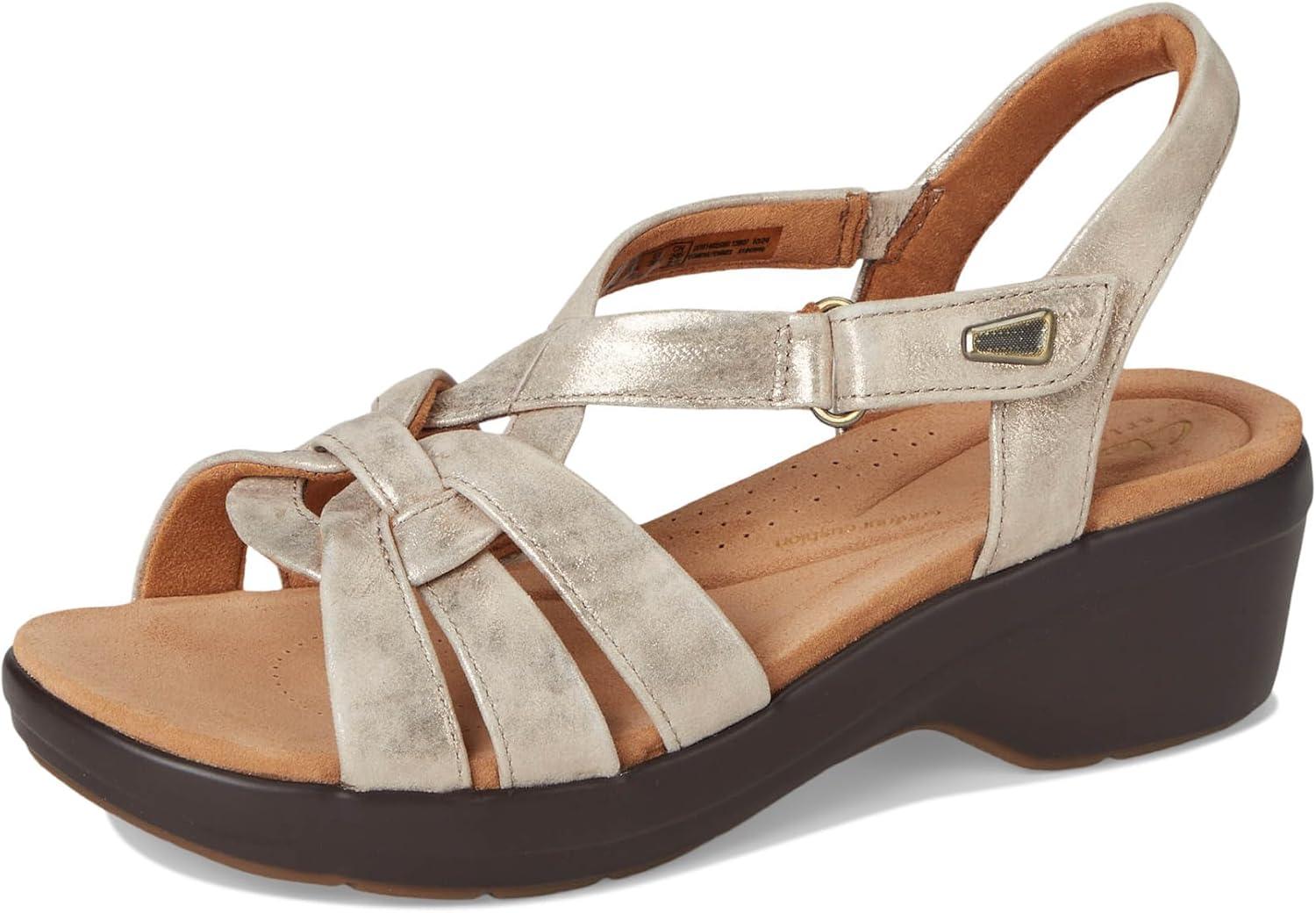 imageClarks womens Tuleah CrossMetallic Leather