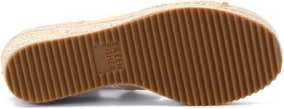 imageEileen Fisher Womens Willow Espadrille Wedge SandalBone Tumbled Leather