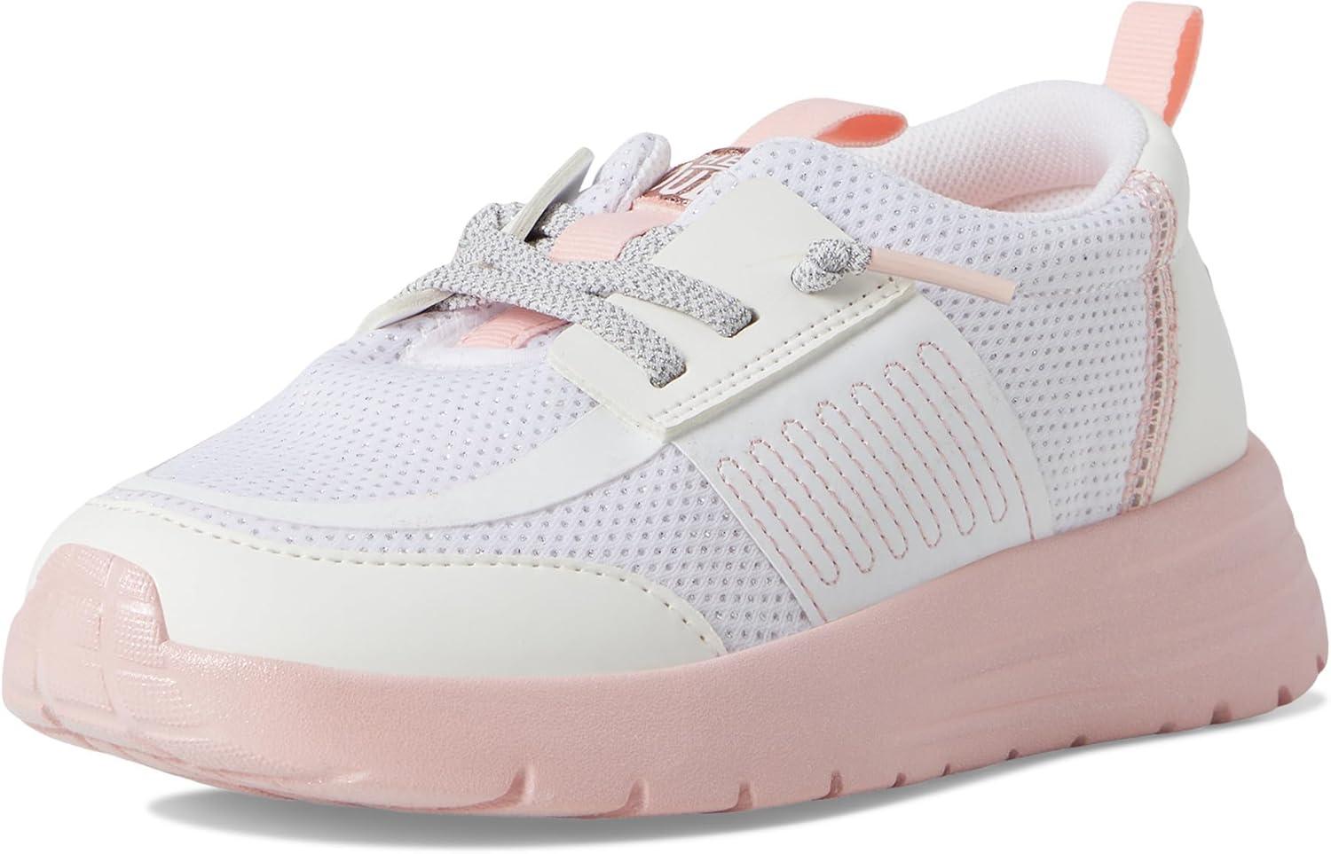 imageHEYDUDE Womens Sirocco Play Pearl Ombre Little Big Kid SneakerWhitePink